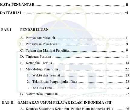 GAMBARAN UMUM PELAJAR ISLAM INDONESIA (PII)  