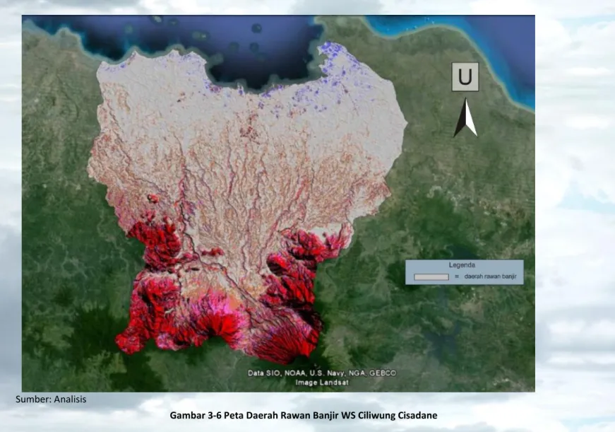 Gambar 3-6 Peta Daerah Rawan Banjir WS Ciliwung Cisadane 