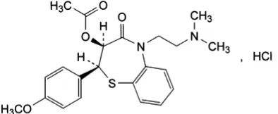 Gambar 2.3. Struktur kimia diltiazem hidroklorida 