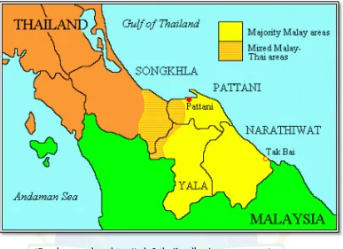 Gambar Perbatasan wilayah Thailand dengan Malaysia 