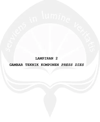 GAMBAR TEKNIK KOMPONEN PRESS DIES 