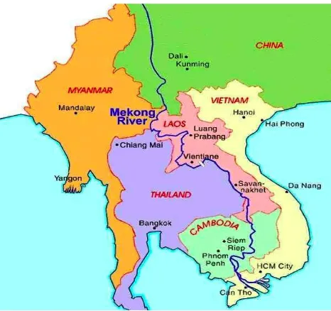 Gambar III.1 Lintasan Sungai Mekong 