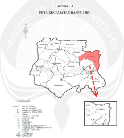  Gambar 1.2  PETA KECAMATAN BANYUBIRU