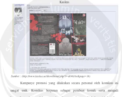 GAMBAR 5 : Promosi Serial Kompilasi KOLONI HANTU melalui jurnal di situs 