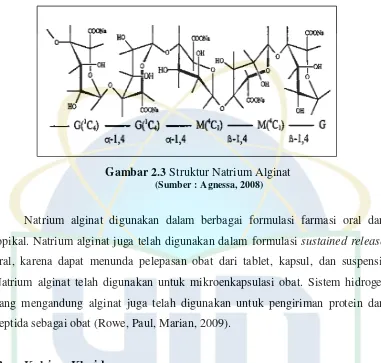 Gambar 2.3 Struktur Natrium Alginat 