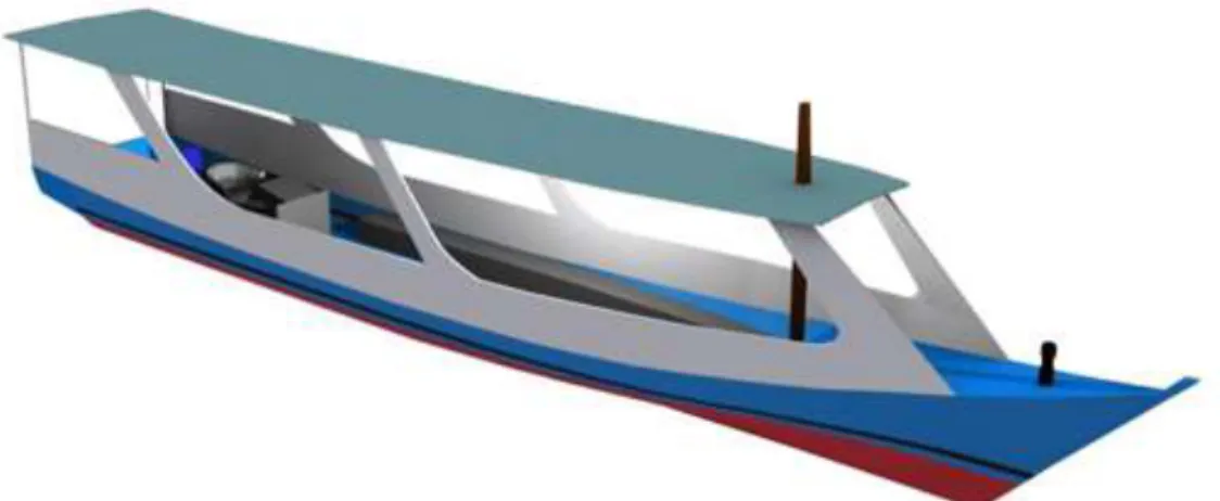 Gambar 7. Prototipe Kapal Barang dan Penumpang diwilayah Kepulauan  Kabupaten Sumenep (Pelabuhan Kalianget)