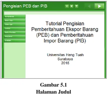 Gambar 5.1  Halaman Judul 