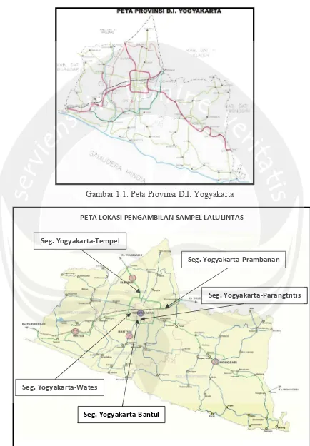Gambar 1.1. Peta Provinsi D.I. Yogyakarta 