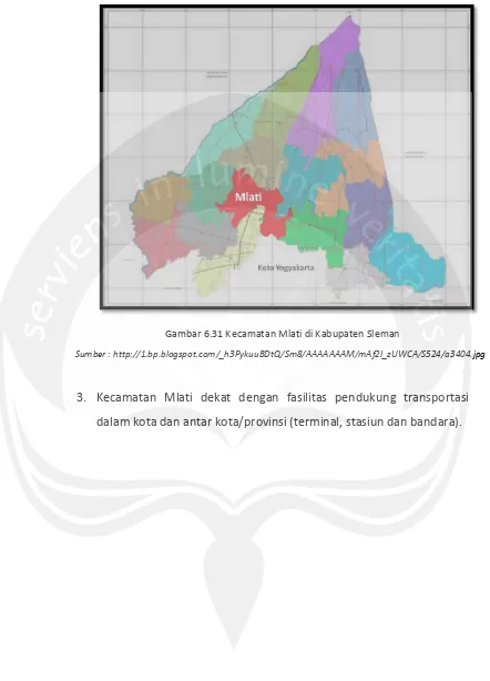 Gambar 6.31 Kecamatan Mlati di Kabupaten Sleman 