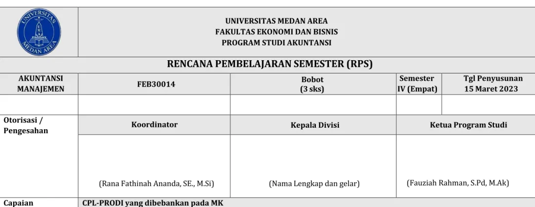 TABEL RPS 