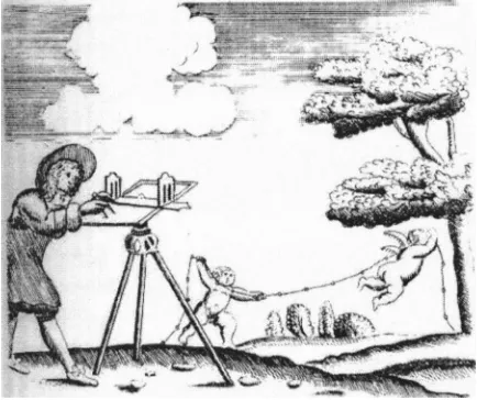 Fig. 1. Seventeenth century surveyor assisted by cherubs usingGunter’s chain �Leupold 1727�