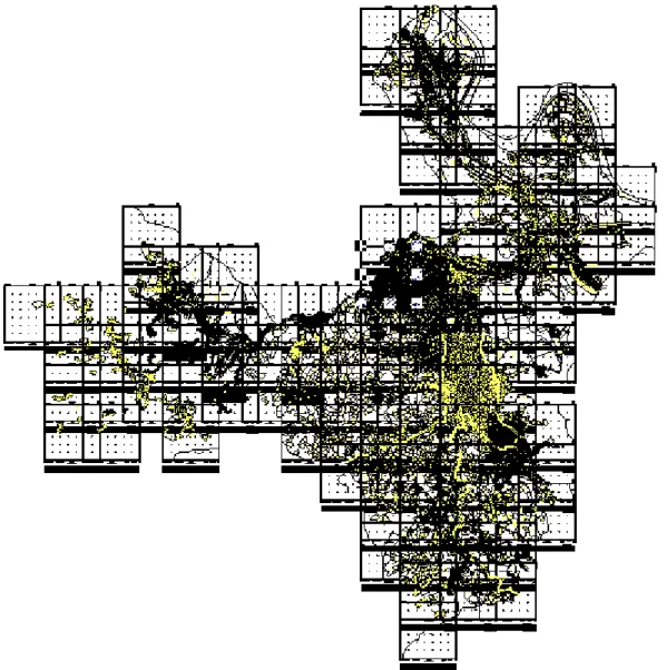 Hình 4.5: Bản đồ tổng xã Quang Kim sau khi ghép mảnh 4.3.3.2. Hoàn thiện cơ sở dữ liệu không gian