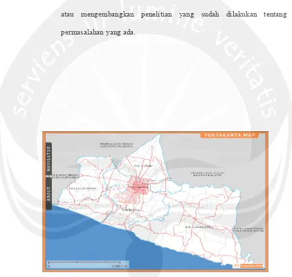 Gambar 1.1 Peta Yogyakarta 