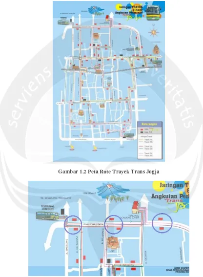 Gambar 1.2 Peta Rute Trayek Trans Jogja 