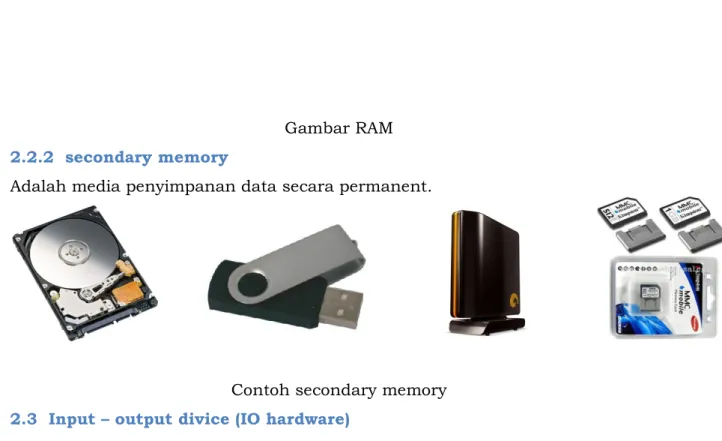 Gambar RAM 2.2.2  secondary memory 