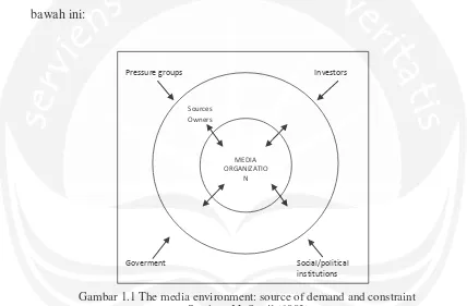 Gambar 1.1 The media environment: source of demand and constraint 