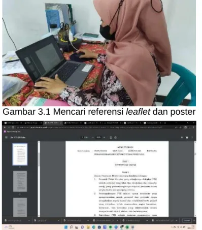 Gambar 3.1 Mencari referensi leaflet dan poster 