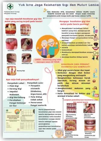 Gambar 3.12 Draft desain poster kesehatan gigi dan  mulut lansia 