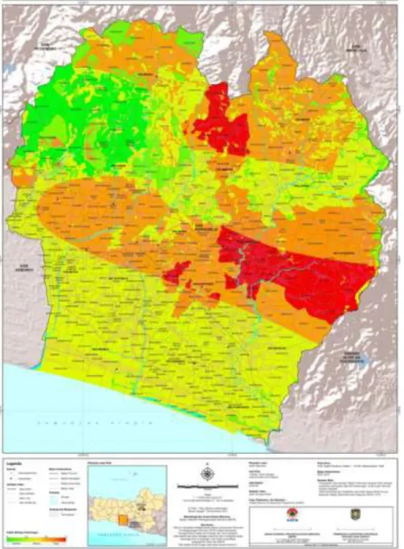 Gambar 3.3  Peta  Daerah  Rawan  Bencana  Kekeringan  Kabupaten  Purworejo  