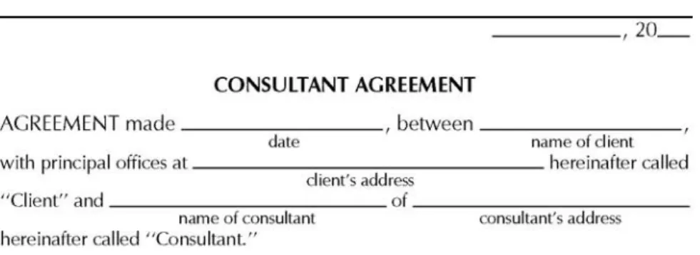 Figure 8-1. Sample consulting contract.
