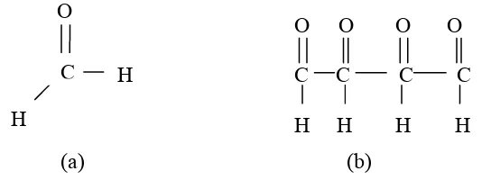Gambar 2.4  Struktur Kimia Formaldehid (a) dan Paraformaldehid (b) 
