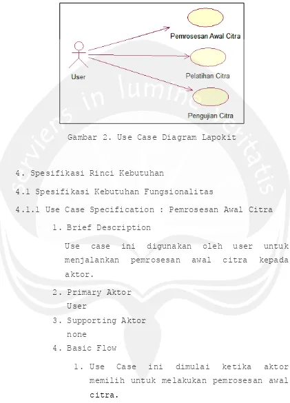 Gambar 2. Use Case Diagram Lapokit  