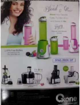 Gambar 5. Sosok Perempuan Barat Sebagai Model Ilustrasi Iklan untuk Perlengkapan Dapur Merek Oxone.(Sumber: Majalah Kartini, 4-11 September 2014)