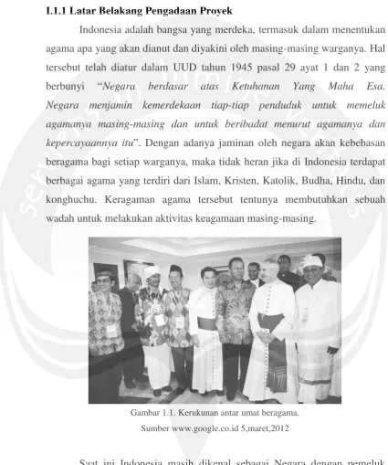 Gambar 1.1. Kerukunan antar umat beragama. 