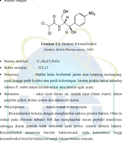 Gambar 2.2. Struktur Kloramfenikol 