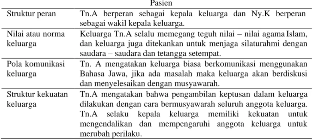 Tabel 3.6 Struktur Keluarga 