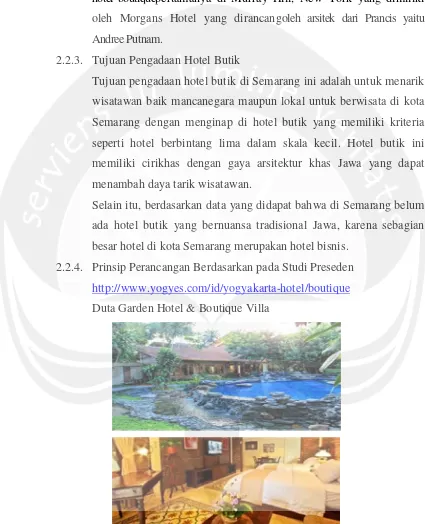 Gambar 2.1 : Gambar suasana Duta Garden Hotel & Boutique Villa