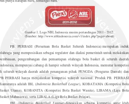 Gambar 1. Logo NBL Indonesia musim pertandingan 2011 - 2012. 