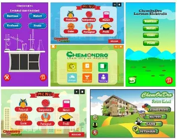 Gambar 5. Tampilan Menu Utama “Chem Edu” 