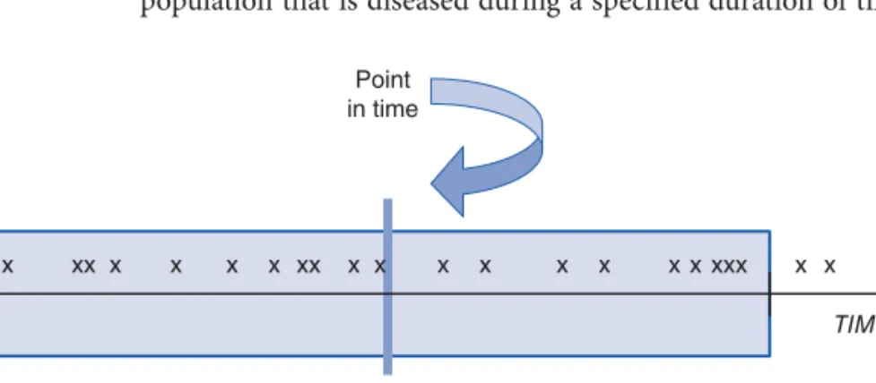 FIGURE 2-5  Time frame for point and period prevalence.