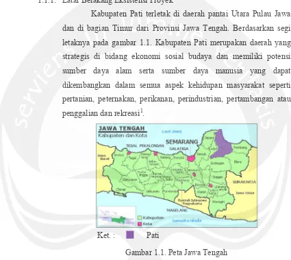 Gambar 1.1. Peta Jawa Tengah 