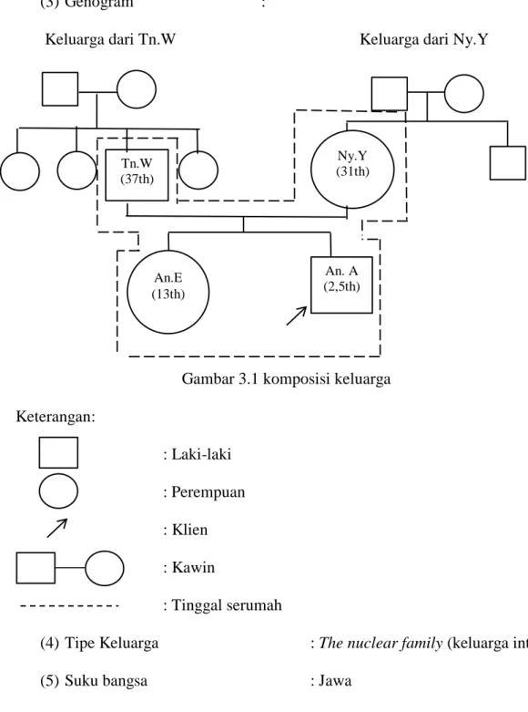 Gambar 3.1 komposisi keluarga  Keterangan:  