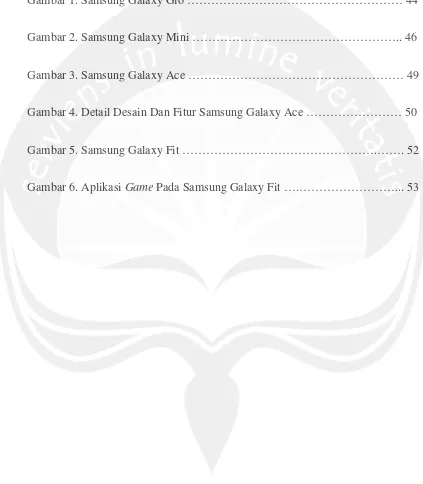 Gambar 1. Samsung Galaxy Gio ……………………………………………… 44