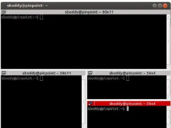 Graph 3. Terminal window that has been divided