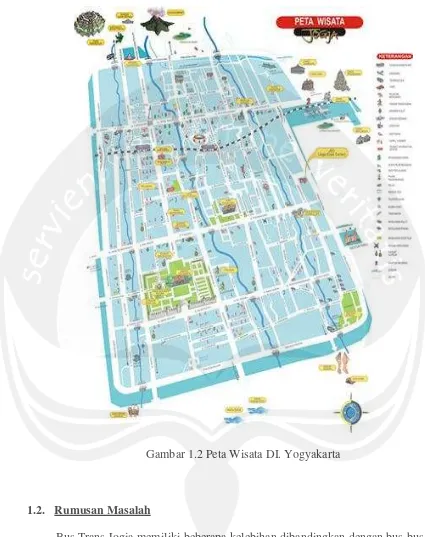 Gambar 1.2 Peta Wisata DI. Yogyakarta 