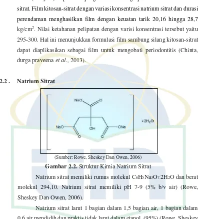 Gambar 2.2. Struktur Kimia Natrium Sitrat 