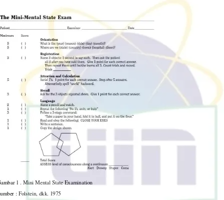 Gambar 1 . Mini Mental State Examination 