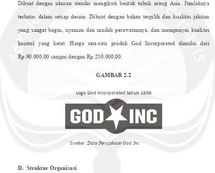 GAMBAR 2.2 Logo God Incorporated tahun 1996 