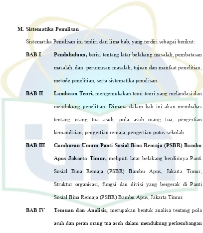 Gambaran Umum Panti Sosial Bina Remaja (PSBR) Bambu 