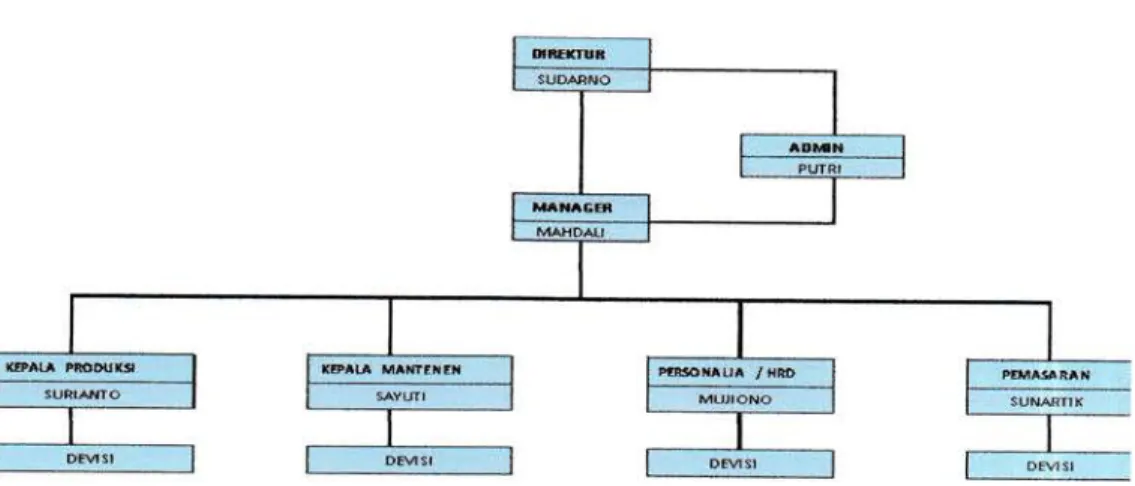 Gambar  2.2  Struktur  Organisasi CV.  Hamparan  Sawit  Makmur 2.5.1  Deskripsi  dan  Uraian  Tugas