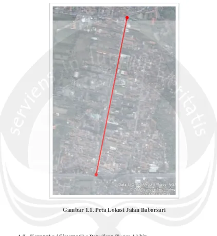Gambar 1.1. Peta Lokasi Jalan Babarsari 