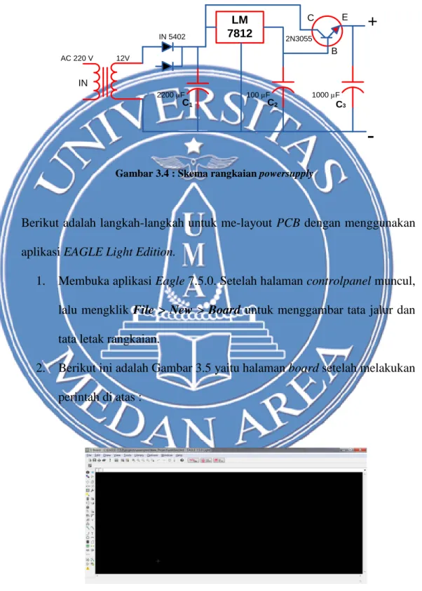 Gambar 3.4 : Skema rangkaian powersupply 