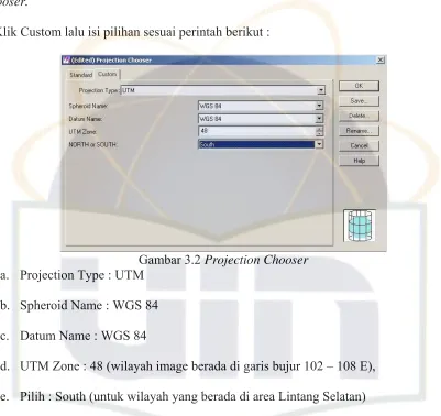 Gambar 3.2 Projection Chooser 