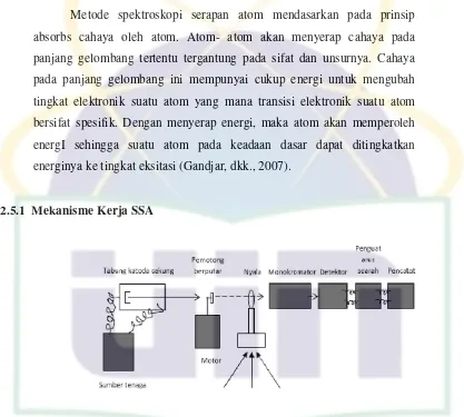 Gambar 3. Mekanisme Kerja SSA (Gandjar, dkk., 2007). 