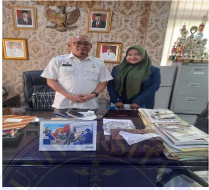 Foto dengan Bapak Fery Suhery, S.Sos selaku Camat Kantor Kecamatan Medan  Deli Kota Medan (Selasa, 28 Juni 2022) 