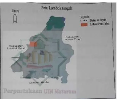 Gambar Peta Kabupaten Lombok Tengah 